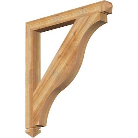 Funston Arts & Crafts Rough Sawn Bracket, Western Red Cedar, 4W X 40D X 44H